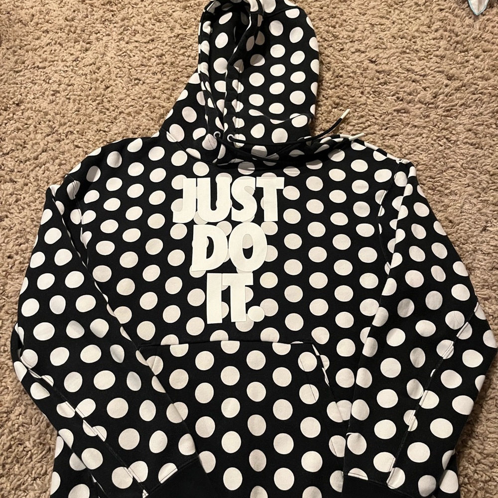 Nike Navy and White Dot Hoodie